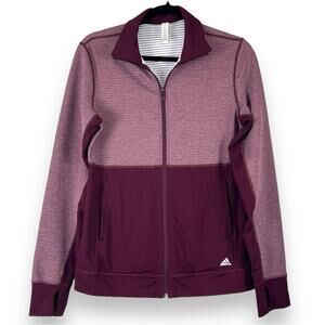Adidas Women's Climalite Colorblock Performance Jacket, Burgundy, Size M